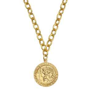 ST. CHRISTOPHER CABLE CHAIN NECKLACE